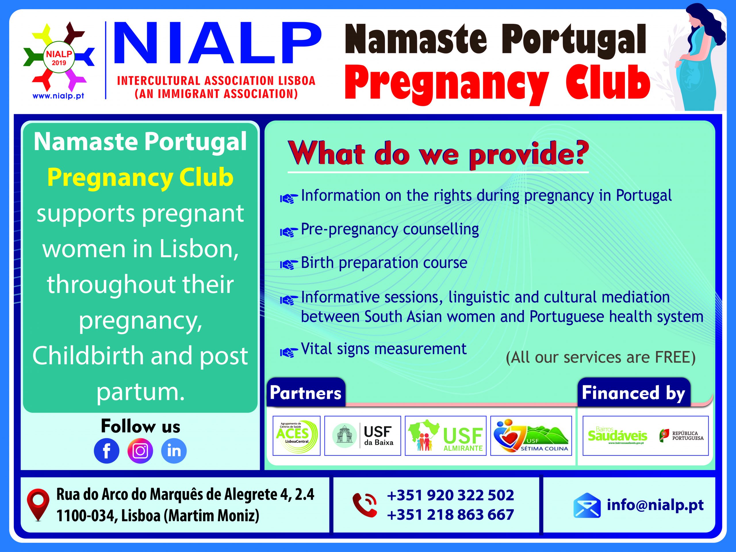 NIALP introduces Namaste Portugal, Pregnancy Club